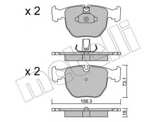 22-0559-0 METELLI Brake System Brake Pad Set, disc brake