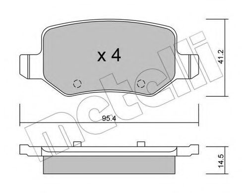 22-0565-0 METELLI Brake Pad Set, disc brake