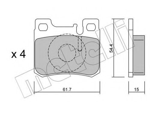 22-0566-0 METELLI Тормозная система Комплект тормозных колодок, дисковый тормоз