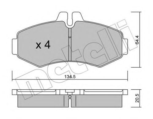 22-0573-0 METELLI Brake System Brake Pad Set, disc brake