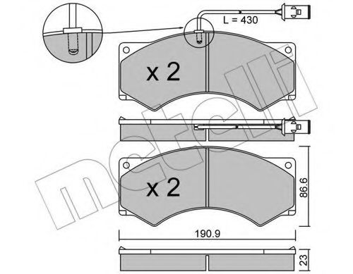22-0579-2 METELLI Brake System Brake Pad Set, disc brake