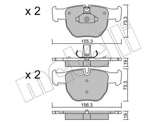 22-0598-0 METELLI Brake System Brake Pad Set, disc brake