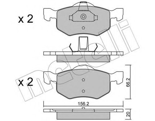 22-0609-0 METELLI Brake System Brake Pad Set, disc brake