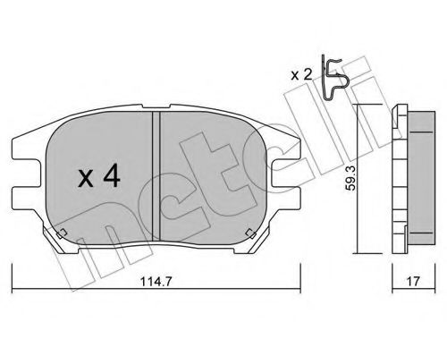 22-0617-0 METELLI Brake System Brake Pad Set, disc brake