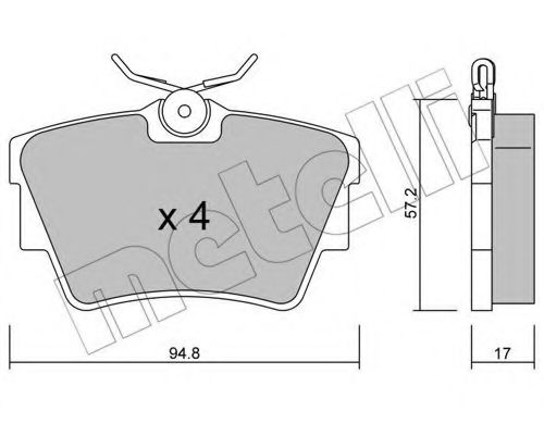 22-0635-0 METELLI Brake System Brake Pad Set, disc brake