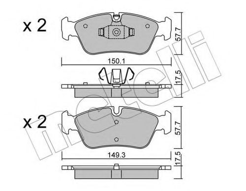 22-0640-0 METELLI Brake System Brake Pad Set, disc brake