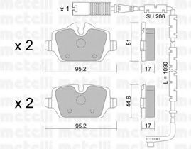 22-0641-0K METELLI Brake System Brake Pad Set, disc brake