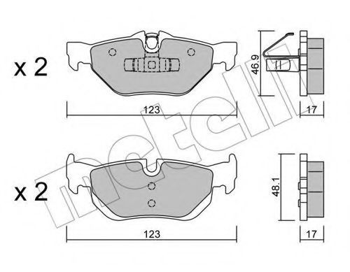 22-0642-0 METELLI Brake Pad Set, disc brake