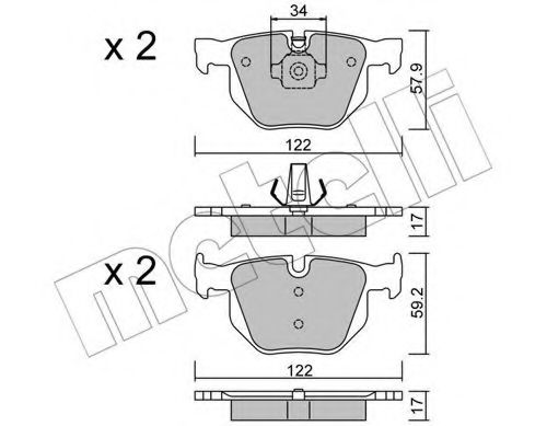 22-0644-4 METELLI Brake System Brake Pad Set, disc brake