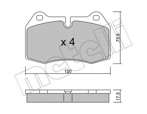 22-0645-0 METELLI Brake Pad Set, disc brake
