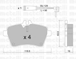 22-0646-0K METELLI Brake System Brake Pad Set, disc brake