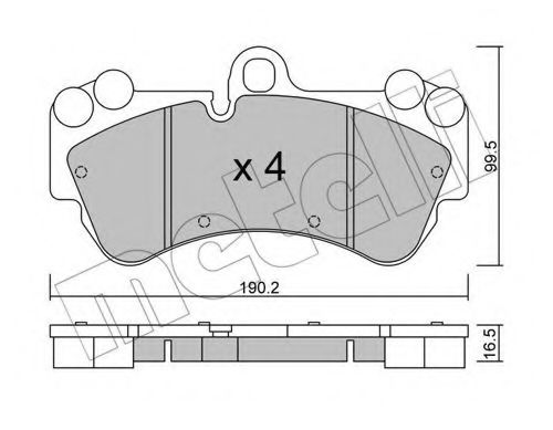 22-0653-0 METELLI Brake System Brake Pad Set, disc brake