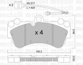 22-0653-0K METELLI Brake System Brake Pad Set, disc brake