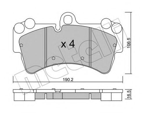 22-0654-0 METELLI Brake System Brake Pad Set, disc brake