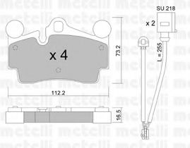 22-0655-0K METELLI Brake Pad Set, disc brake