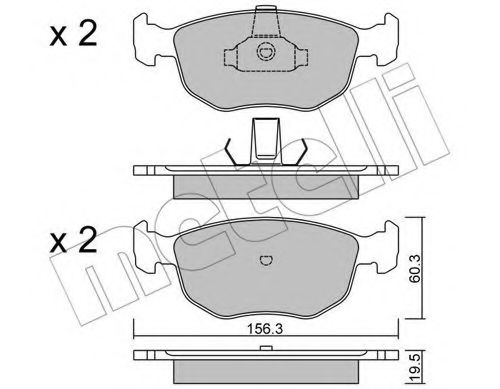 22-0656-0 METELLI Brake Pad Set, disc brake
