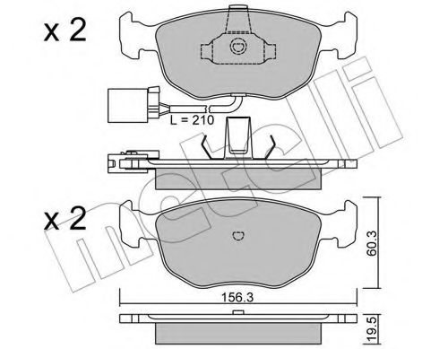 22-0656-1 METELLI Brake System Brake Pad Set, disc brake