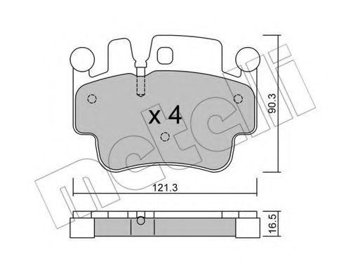22-0657-0 METELLI Brake System Brake Pad Set, disc brake