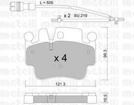 22-0657-0K METELLI Brake Pad Set, disc brake