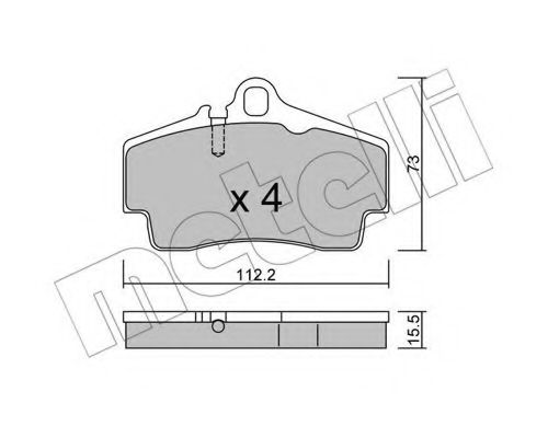 22-0658-0 METELLI Brake System Brake Pad Set, disc brake