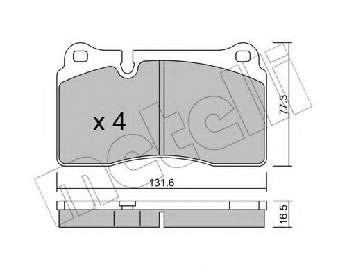22-0659-0 METELLI Brake Pad Set, disc brake