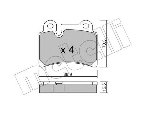 22-0660-0 METELLI Brake Pad Set, disc brake