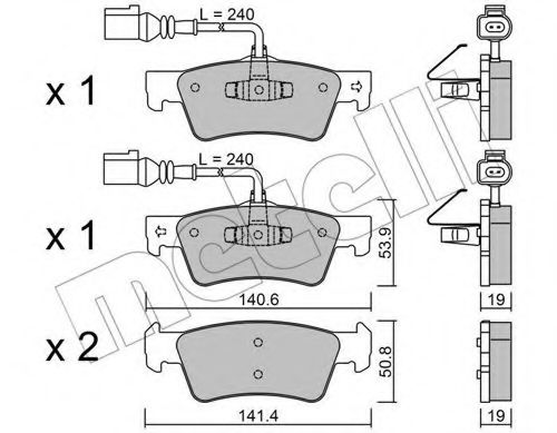 22-0661-0 METELLI Brake System Brake Pad Set, disc brake
