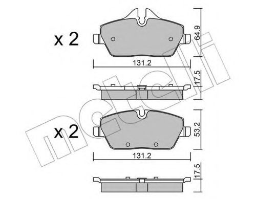 22-0664-0 METELLI Brake Pad Set, disc brake