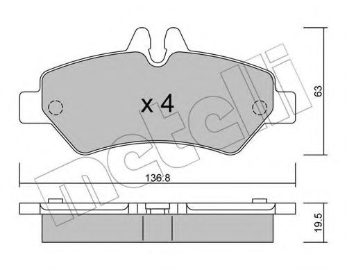 22-0672-0 METELLI Brake System Brake Pad Set, disc brake