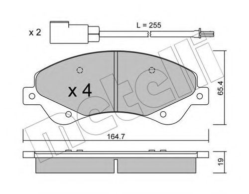 22-0679-0 METELLI Brake System Brake Pad Set, disc brake