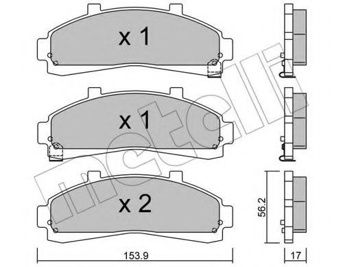 22-0683-0 METELLI Brake Pad Set, disc brake