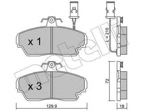 22-0690-0 METELLI Brake System Brake Pad Set, disc brake