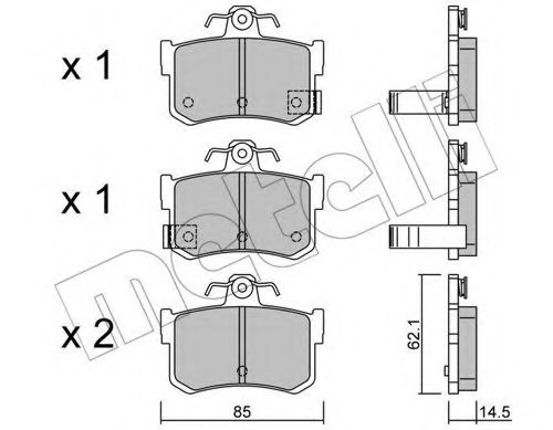 22-0691-1 METELLI Brake System Brake Pad Set, disc brake