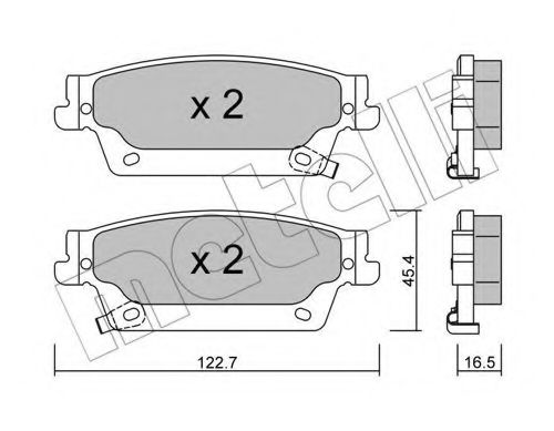 22-0701-0 METELLI Brake System Brake Pad Set, disc brake