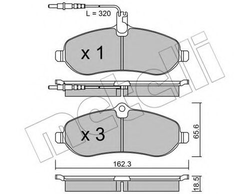 22-0707-0 METELLI Brake System Brake Pad Set, disc brake