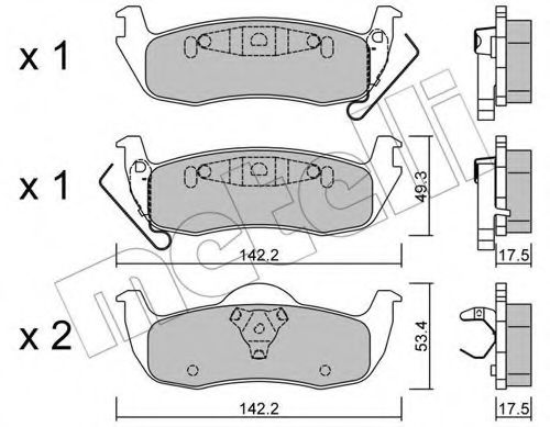 22-0720-0 METELLI Brake System Brake Pad Set, disc brake