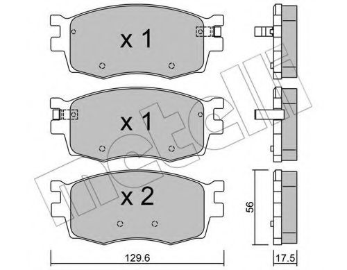 22-0724-0 METELLI Brake System Brake Pad Set, disc brake