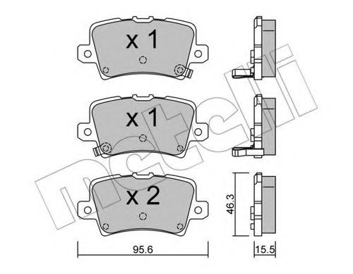 22-0729-0 METELLI Brake Pad Set, disc brake