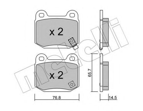 22-0739-0 METELLI Brake System Brake Pad Set, disc brake