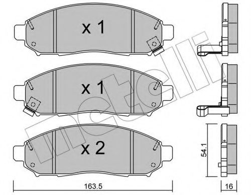 22-0743-0 METELLI Brake System Brake Pad Set, disc brake