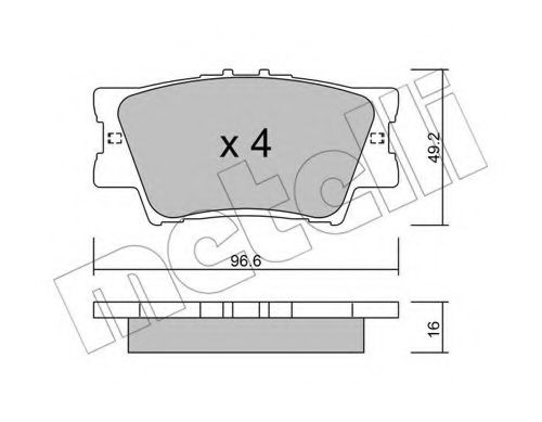 22-0749-0 METELLI Brake System Brake Pad Set, disc brake