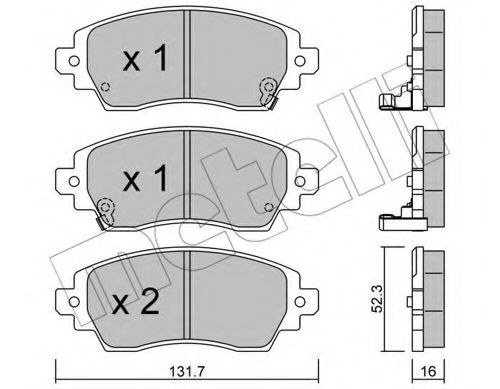 22-0750-0 METELLI Brake System Brake Pad Set, disc brake