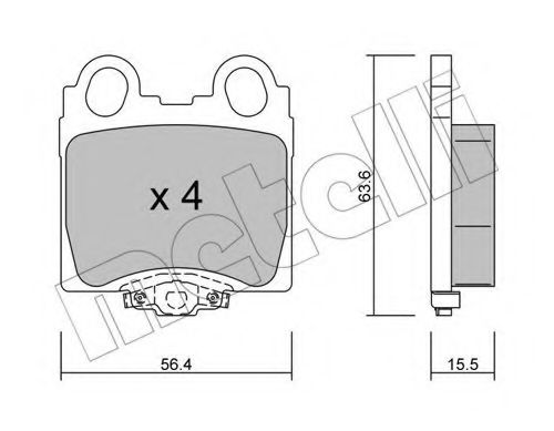 22-0758-0 METELLI Brake System Brake Pad Set, disc brake