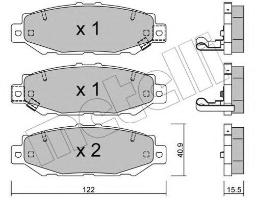 22-0759-0 METELLI Brake System Brake Pad Set, disc brake