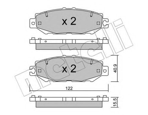 22-0759-1 METELLI Brake System Brake Pad Set, disc brake