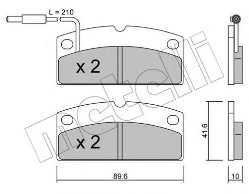 22-0767-1 METELLI Brake System Brake Pad Set, disc brake