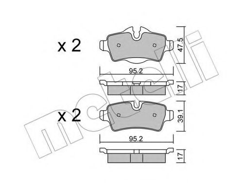22-0769-0 METELLI Brake System Brake Pad Set, disc brake