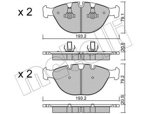 22-0771-0 METELLI Brake System Brake Pad Set, disc brake