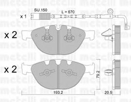 22-0772-0K METELLI Brake System Brake Pad Set, disc brake