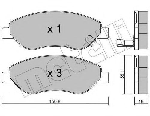 22-0777-0 METELLI Brake System Brake Pad Set, disc brake